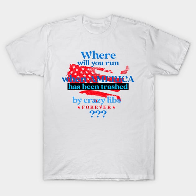 Where Will You Run? T-Shirt by LeftBrainExpress